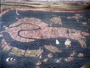 Venedig, detalje fra Galleria dell Carte Geografiche, 1580-83
